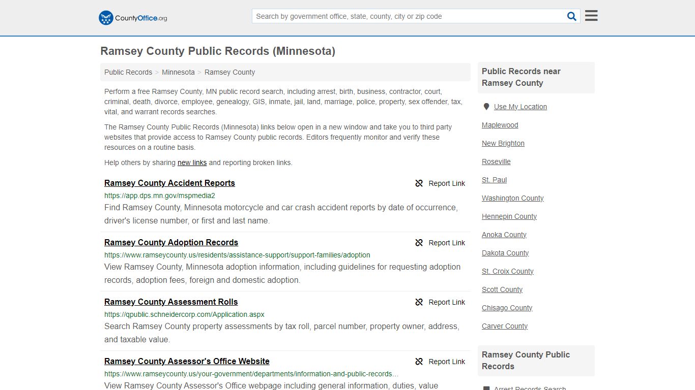 Ramsey County Public Records (Minnesota) - County Office