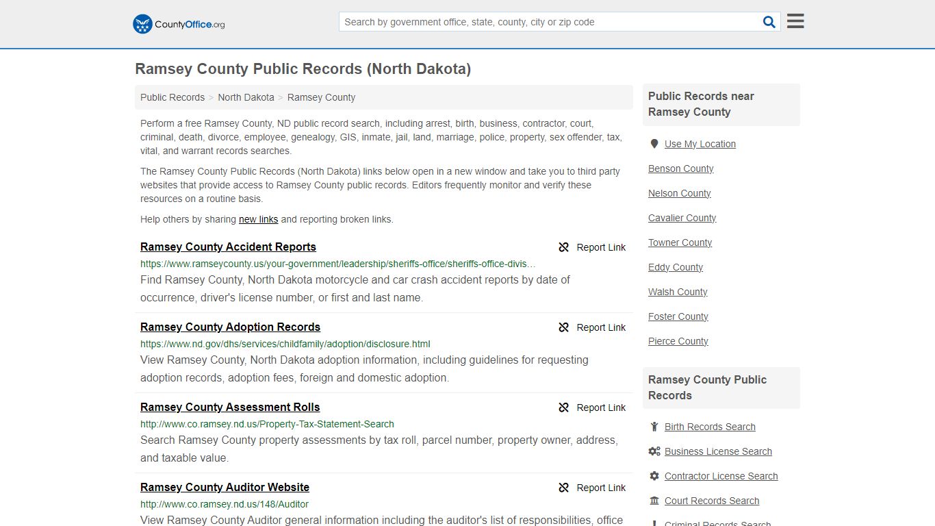 Ramsey County Public Records (North Dakota) - County Office